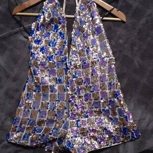 Forever 21 Sequin Maxi Dress - Blue, Purple, Gold